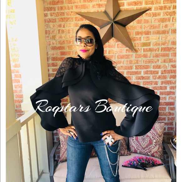 Black elegant blouse - Picture 5 of 7